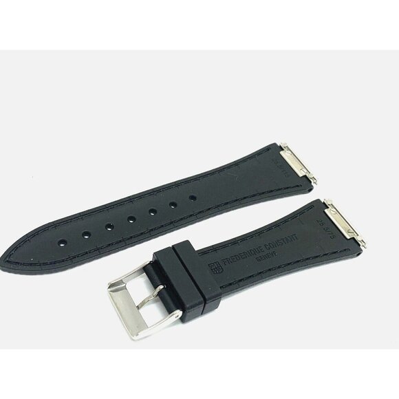 Frederique Constant Men's Watch FC-303S4NH6 Replacement Band Black Rubber Strap - Picture 6 of 7